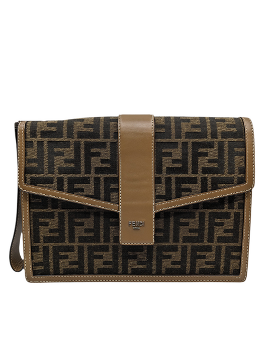 Fendi Foldover Top Messenger Clutch