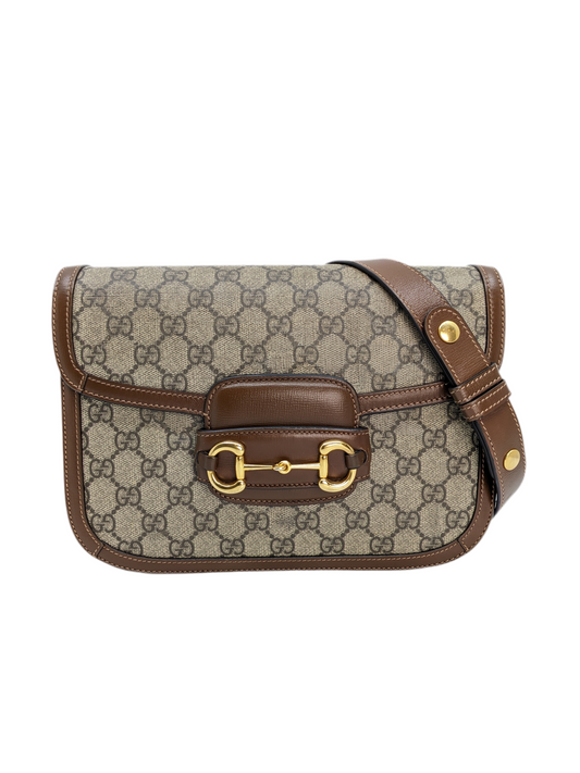 Gucci Horsebit 1955 Medium Brown Canvas
