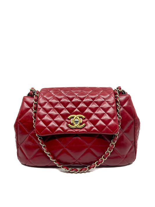 Rare Chanel Flap Bag in Red Calfskin
