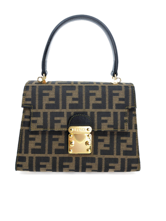 Vintage Fendi Zucca Top Handle 2-Way Bag
