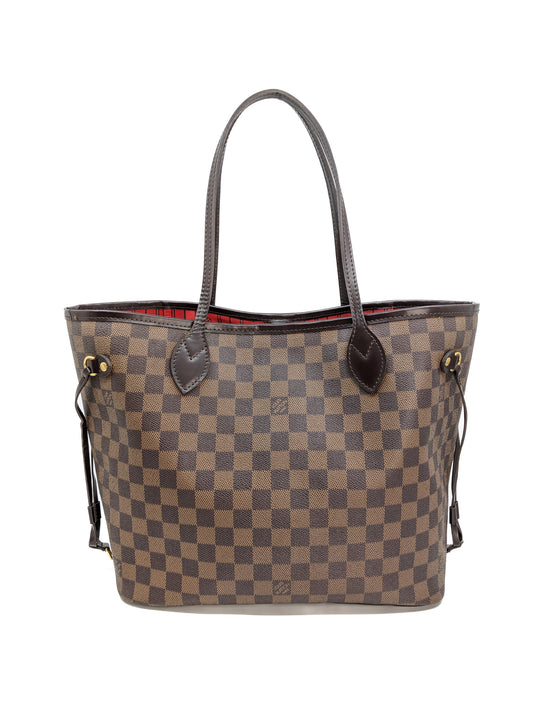 LV Neverful Damier MM Red Lining