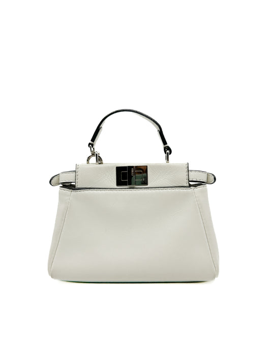 Fendi Micro Peekaboo in Off White