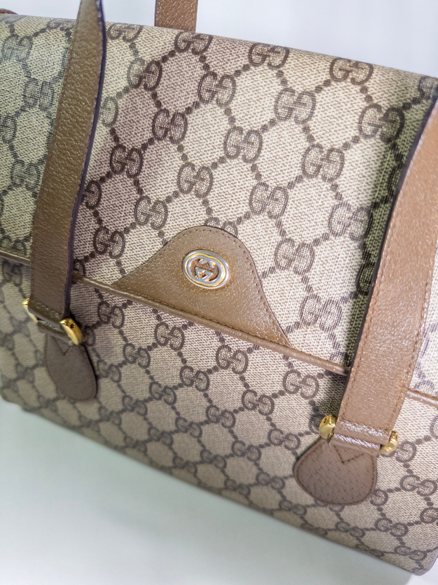 Vintage Gucci Monogram Top Handle Bag