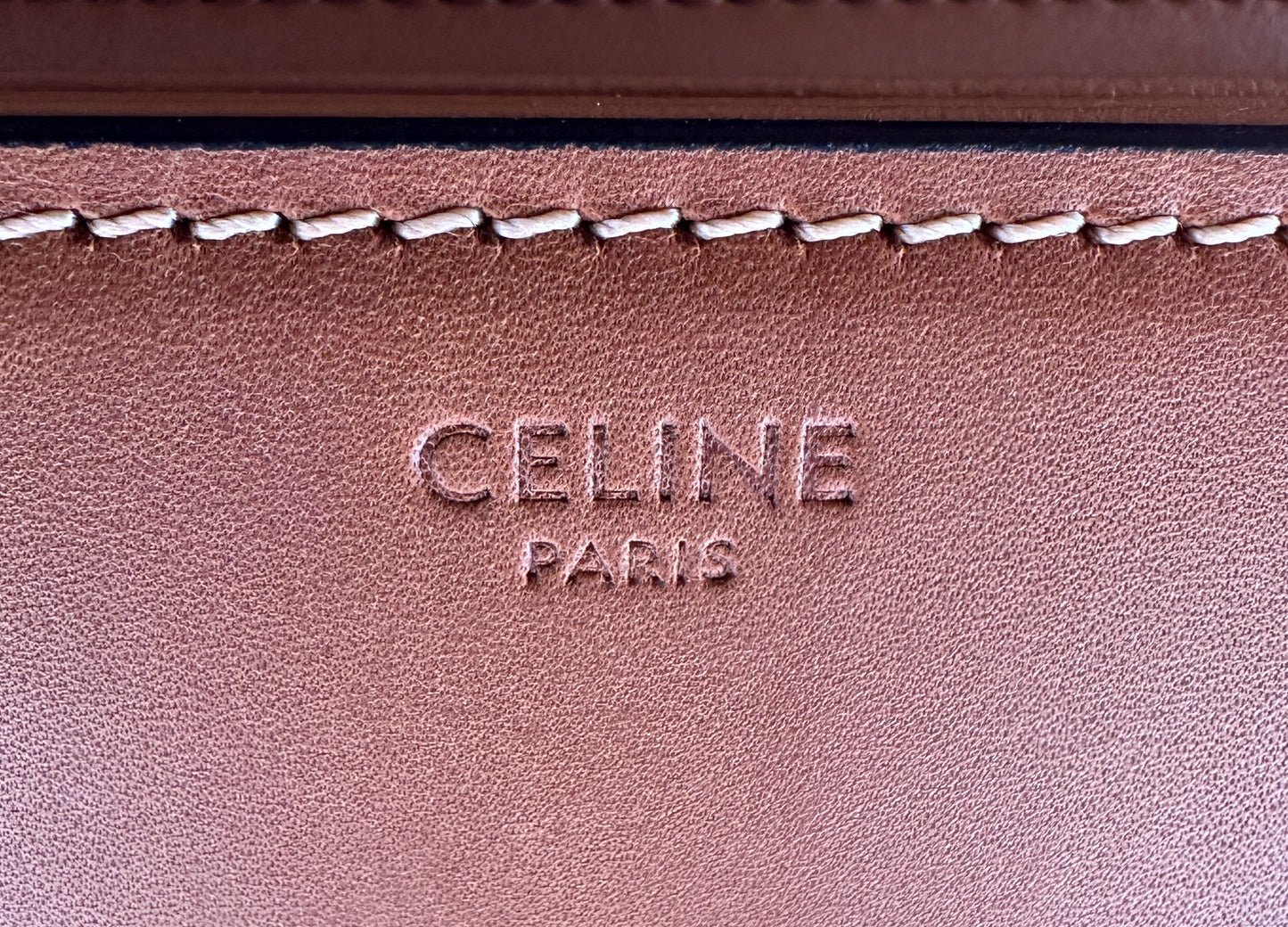 Classique Celine Triomphe Bag in Natural Calfskin