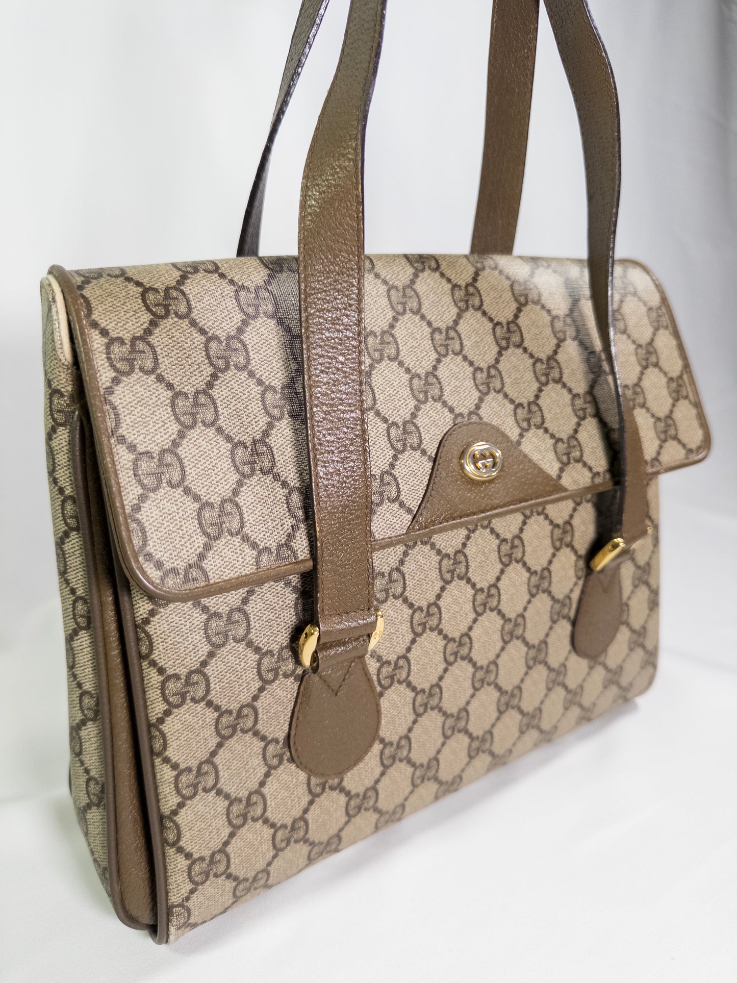 Vintage Gucci Monogram Top Handle Bag