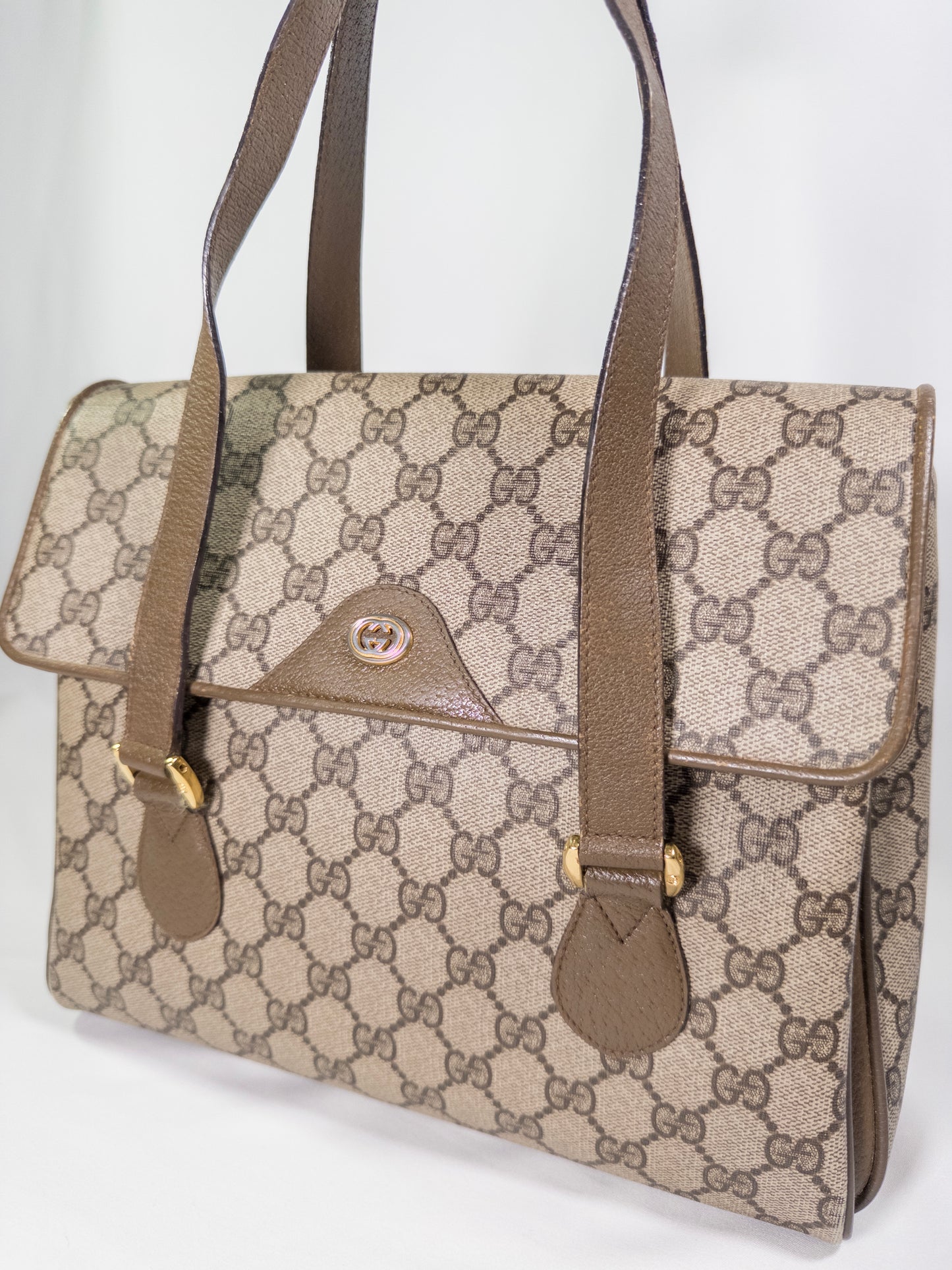 Vintage Gucci Monogram Top Handle Bag