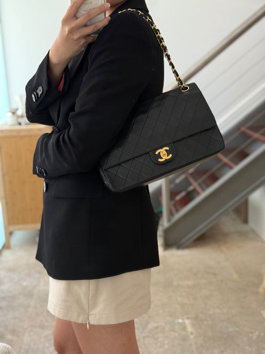 Rare Vintage Chanel CF Medium 24K Gold Hardware Pre-Serial Era