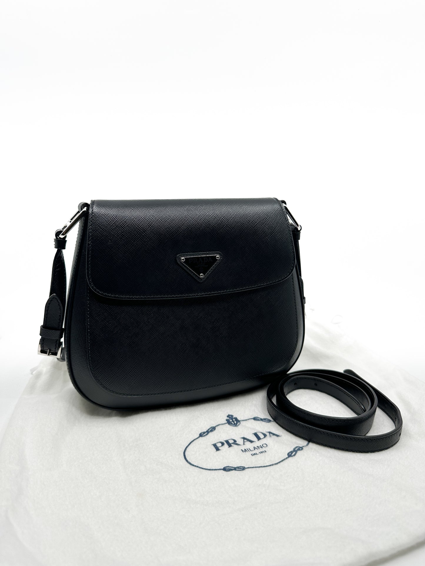 Rare Prada Cleo Flap in Saffiano Leather