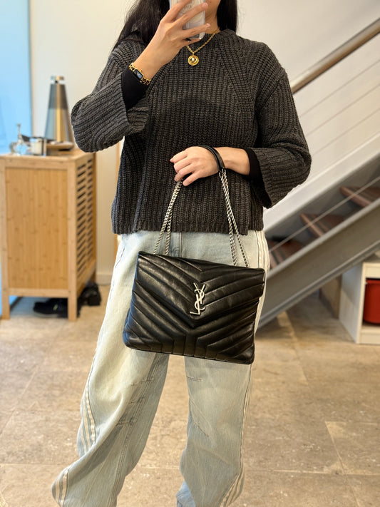 YSL LouLou SHW Medium Black