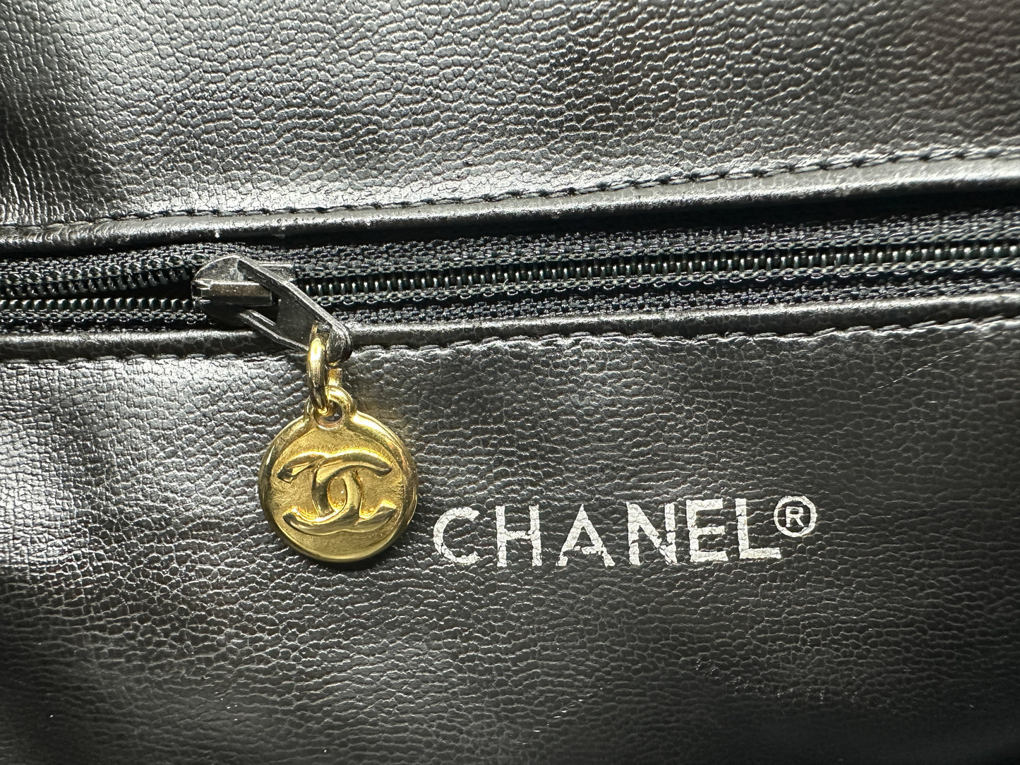 Vintage Chanel Quilted Lambskin Leather Tote