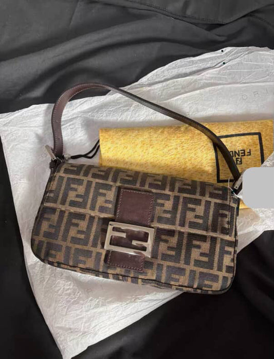 Vintage Fendi Baguette in Brown Zucca (Final Payment)