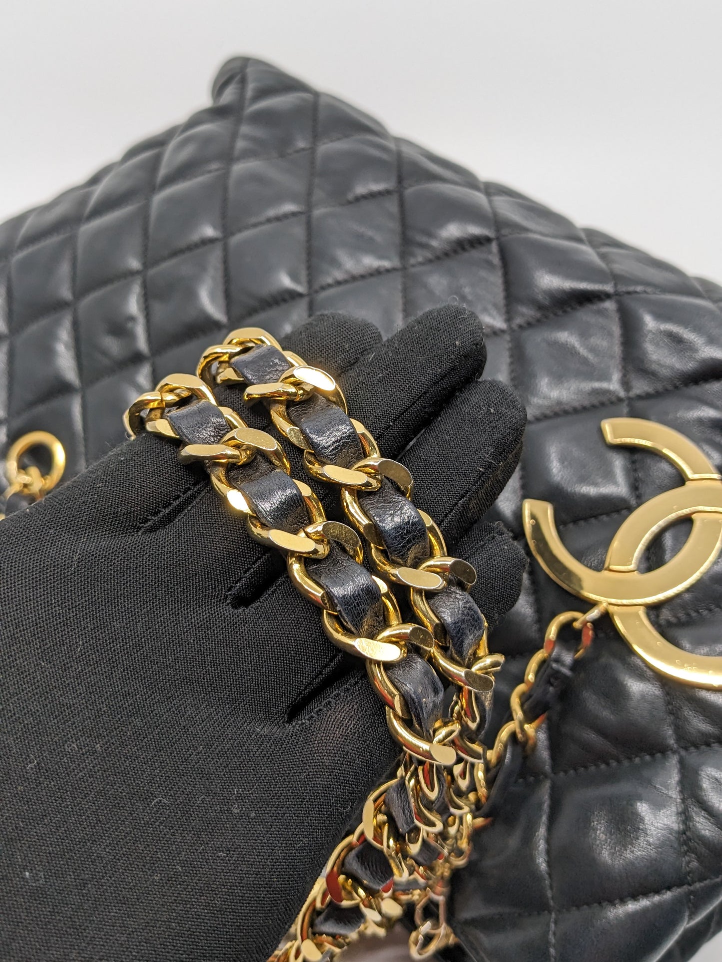 Rare Vintage Chanel Lambskin Tote