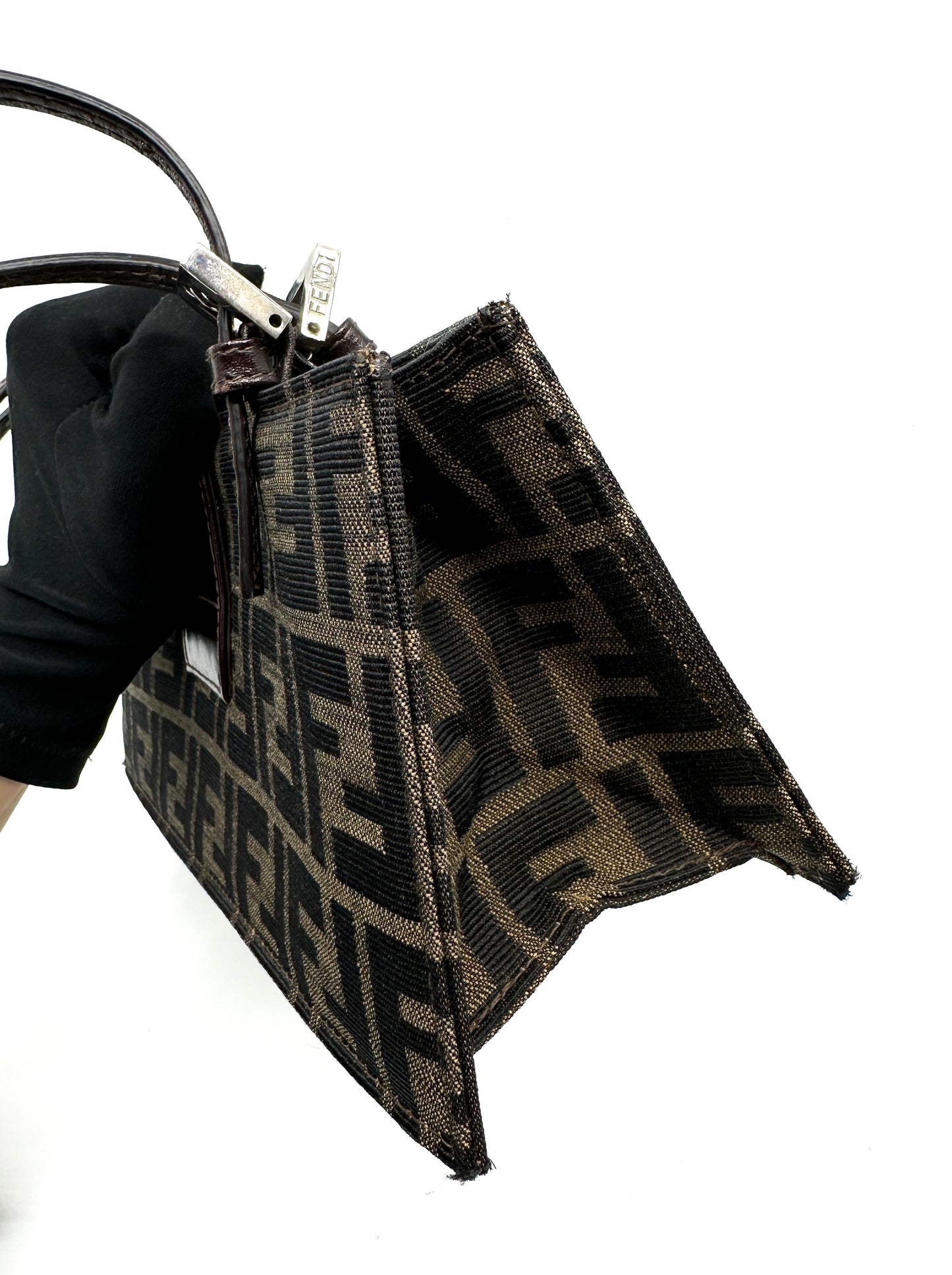 Rare Vintage Mini Fendi Zucca Shoulder Bag