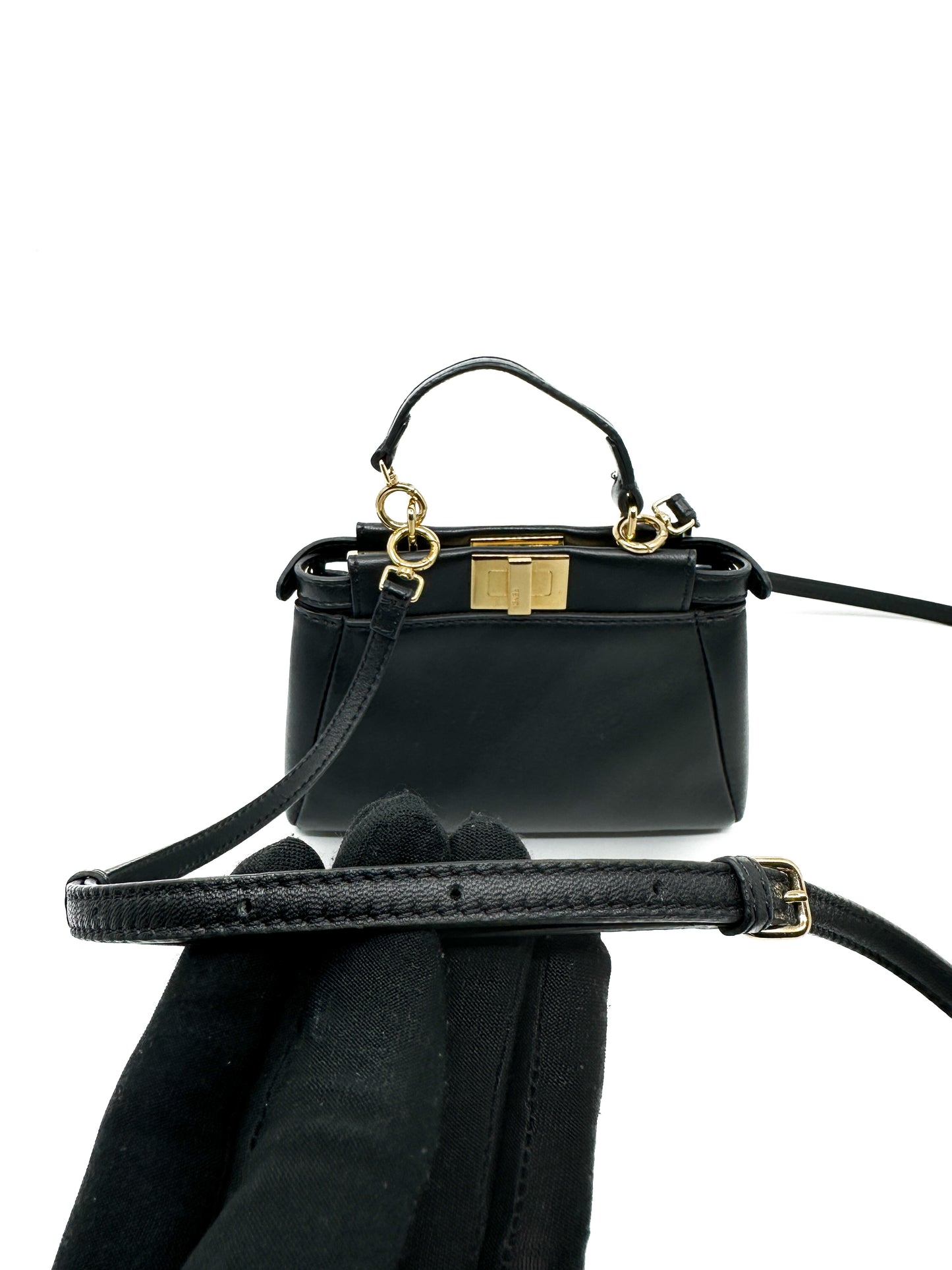 Fendi Micro Peekaboo in Nappa Black