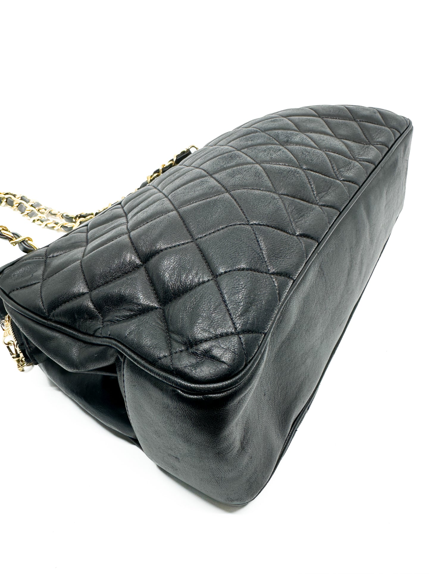 Vintage Chanel Quilted Lambskin Leather Tote