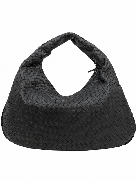 Bottega Veneta Intrecciato Medium Hobo in Dark Grey Leather
