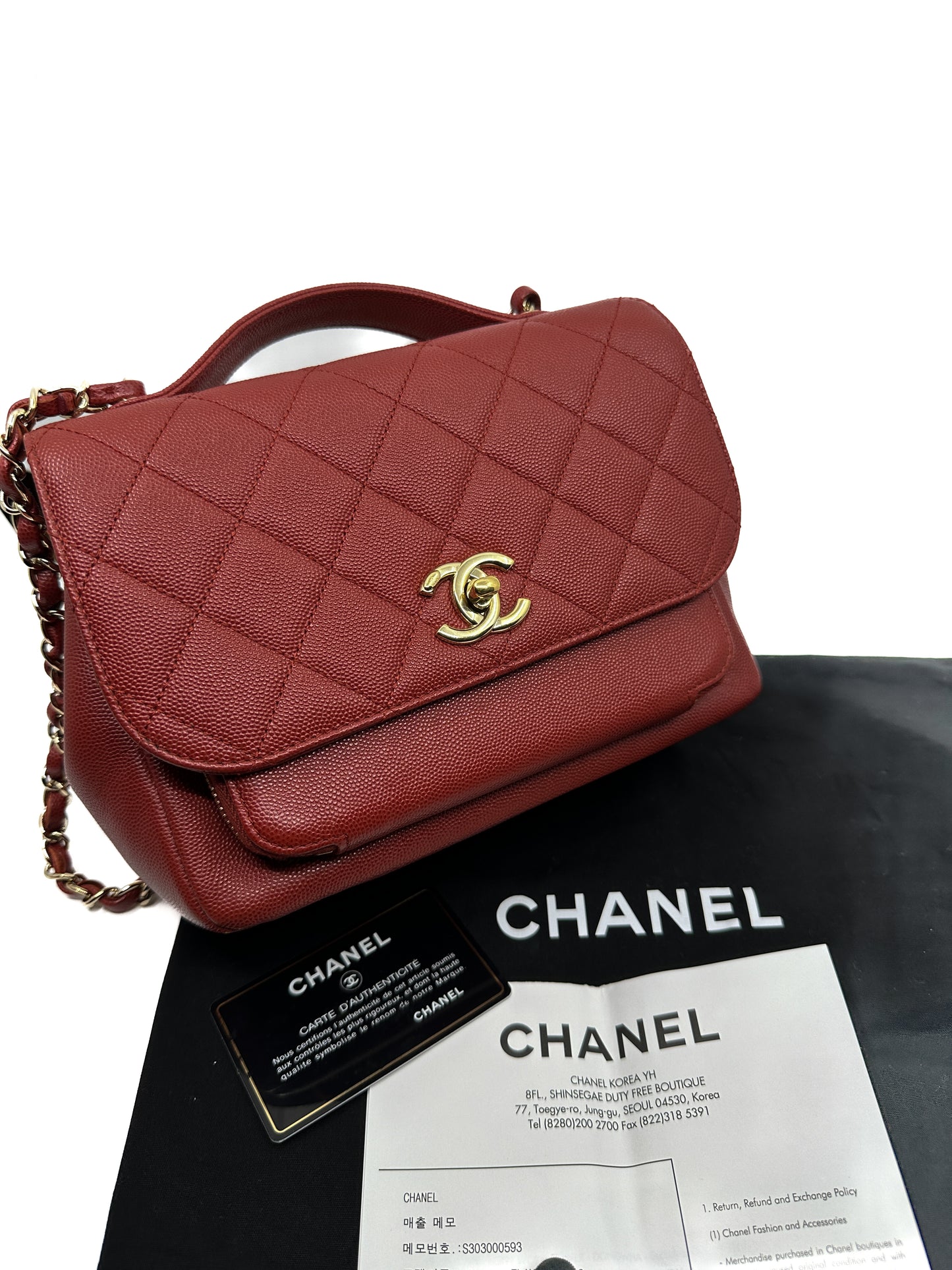 Chanel Business Affinity in Burgundy Caviar Leather