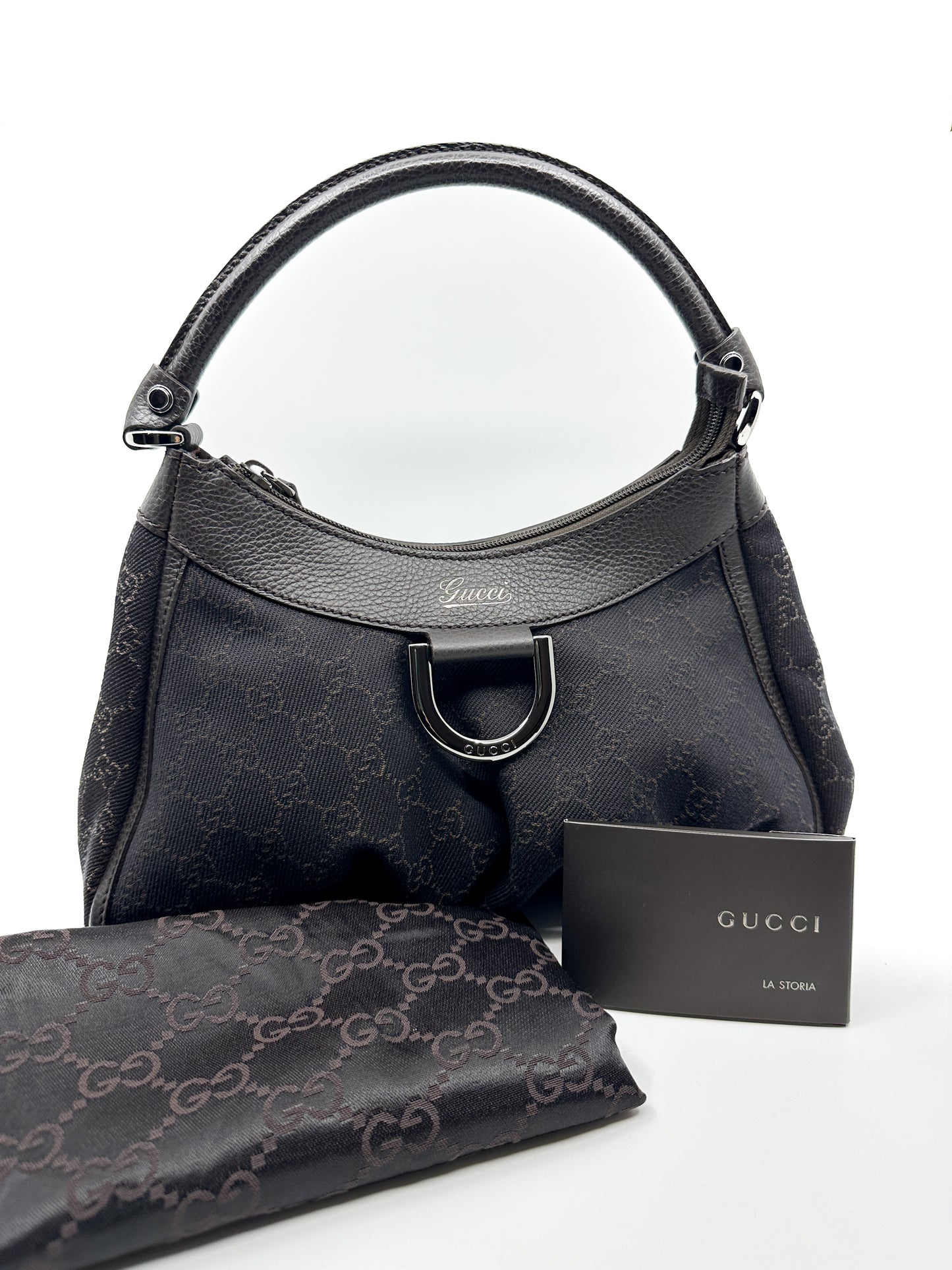 Gucci Abbey D-ring Shoulder Bag in Brown