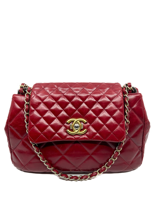 Rare Chanel Flap Bag in Red Calfskin