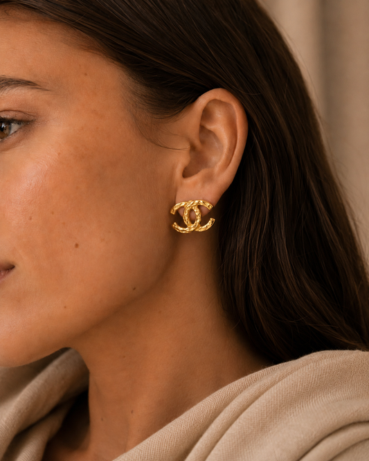Chanel Vintage Clip-on Coco Mark Earrings