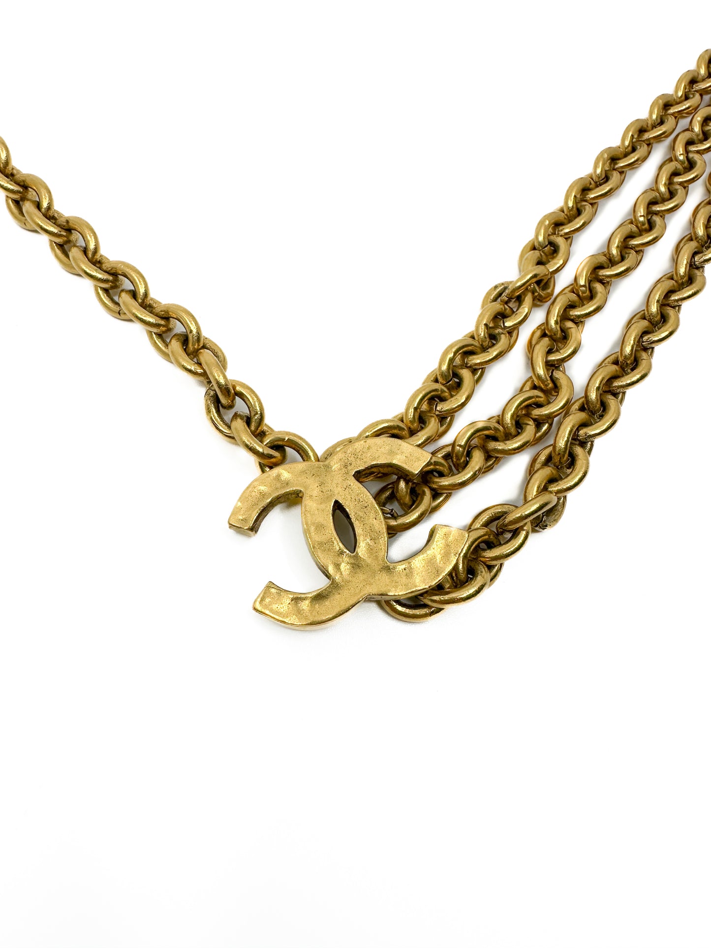 Vintage Chanel Coco Mark 3 Chains Belt 75cm