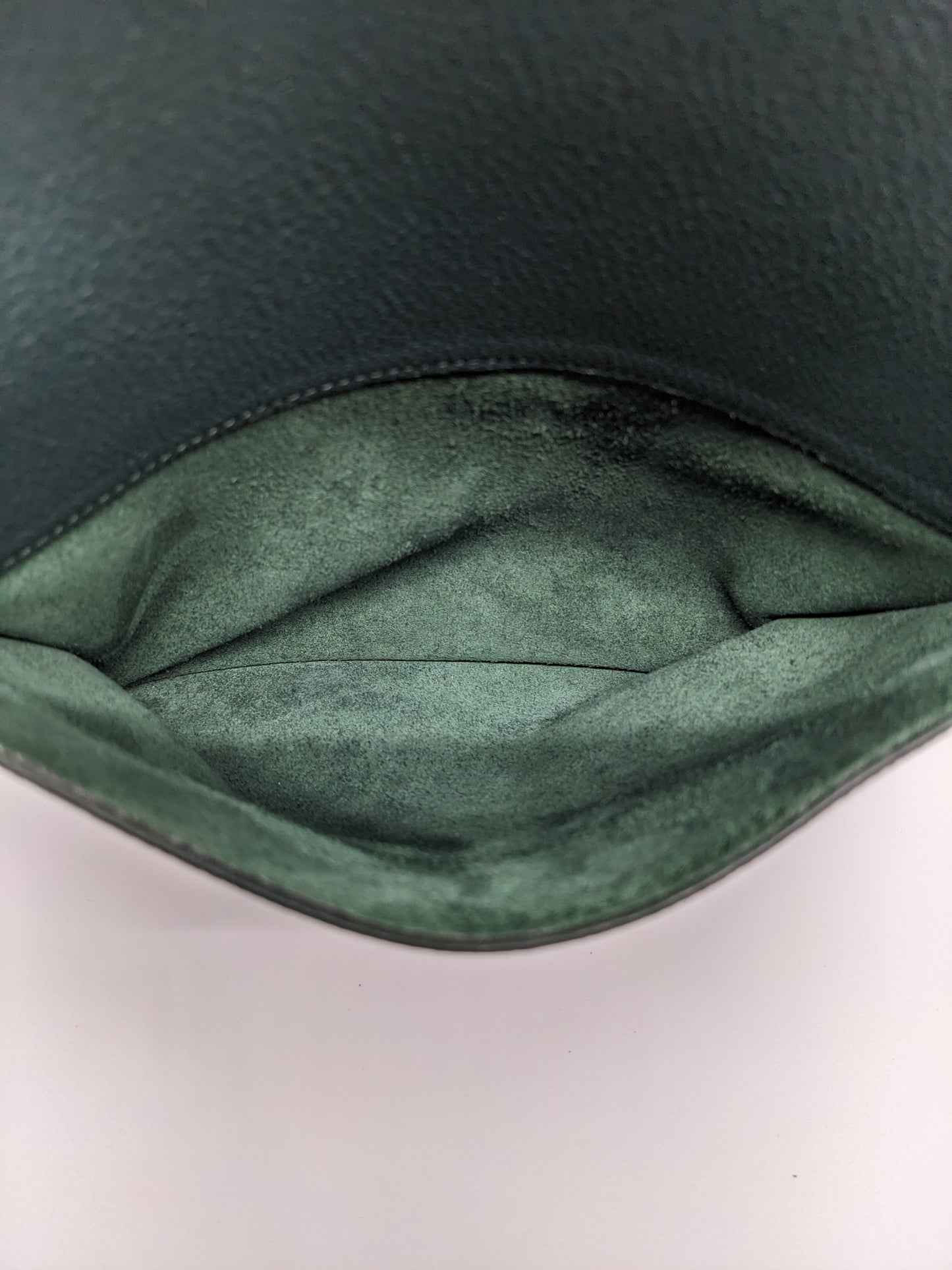 Celine Seau Sangle Tote in Dark Green