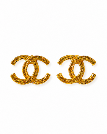 Chanel Vintage Clip-on Coco Mark Earrings