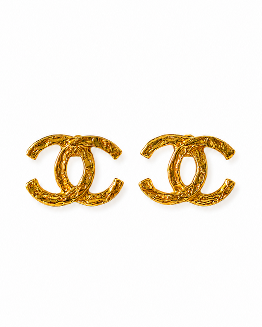 Chanel Vintage Clip-on Coco Mark Earrings