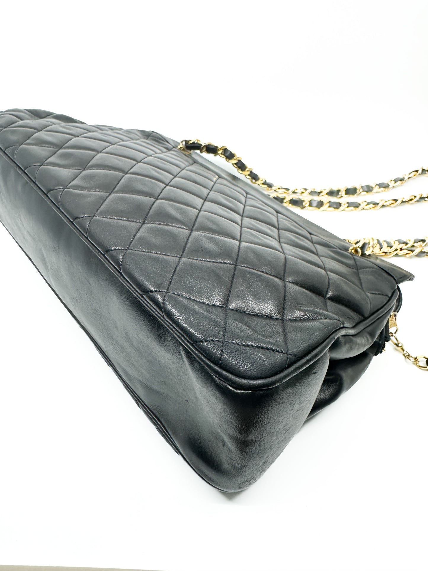 Vintage Chanel Quilted Lambskin Leather Tote