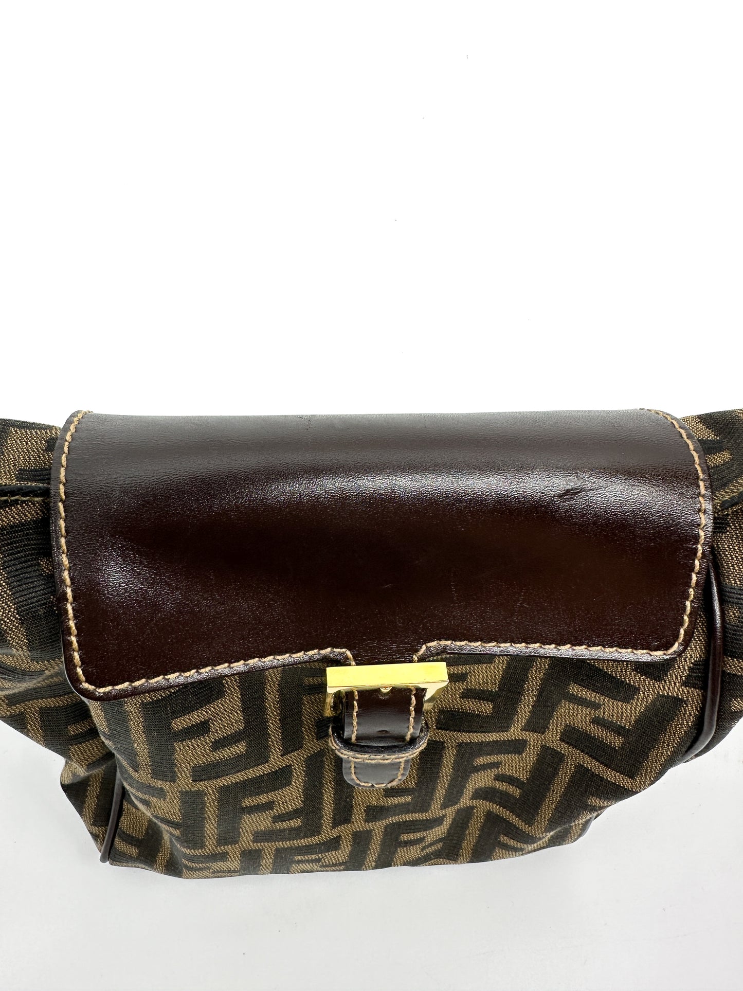 Rare Vintage Fendi Zucca Mini Hobo Shoulder Bag