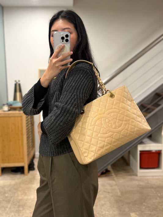 Chanel GST Beige Caviar