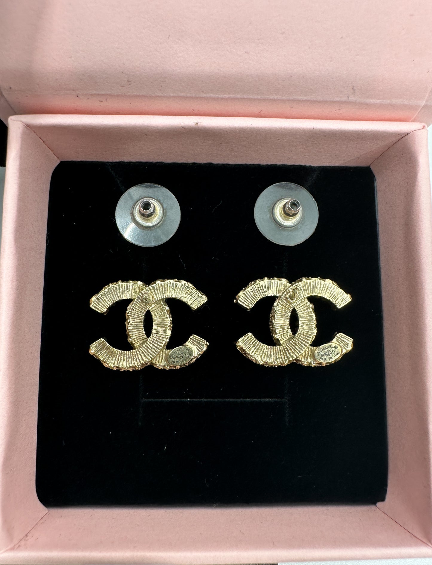 Chanel Coco Mark Enamel Earrings