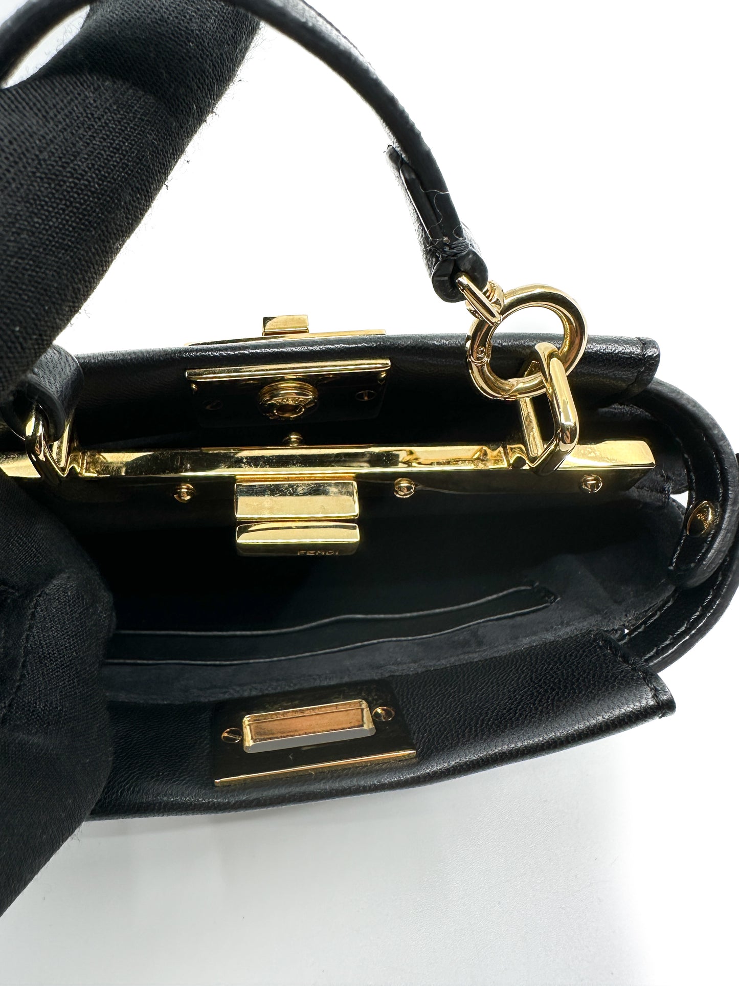 Fendi Micro Peekaboo in Nappa Black