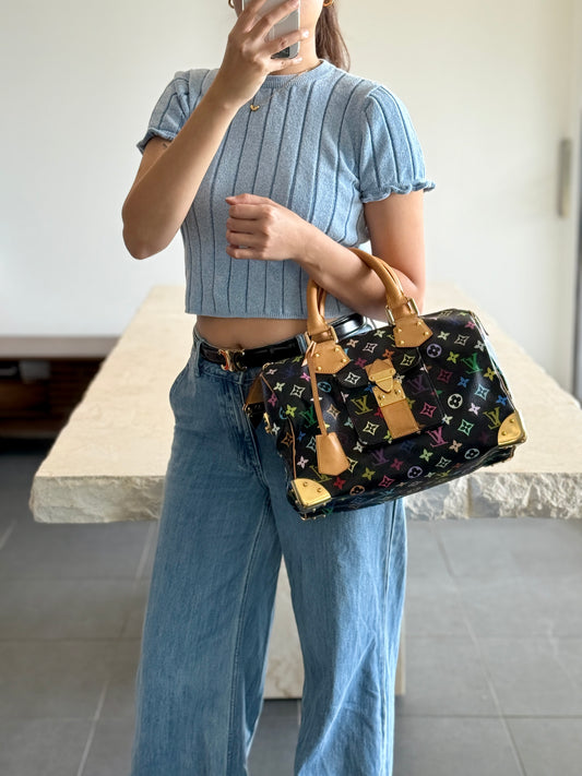 Vintage Louis Vuitton x Murakami Black Speedy 30