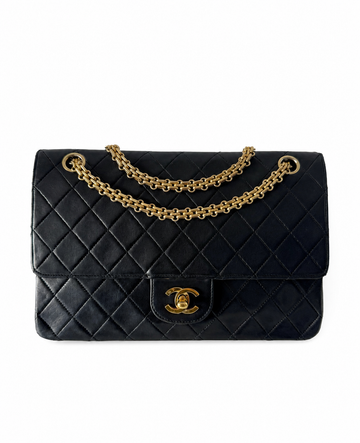 Rare Vintage Chanel CF Medium Black Lambskin Bijoux Chain 24K Gold Hardware