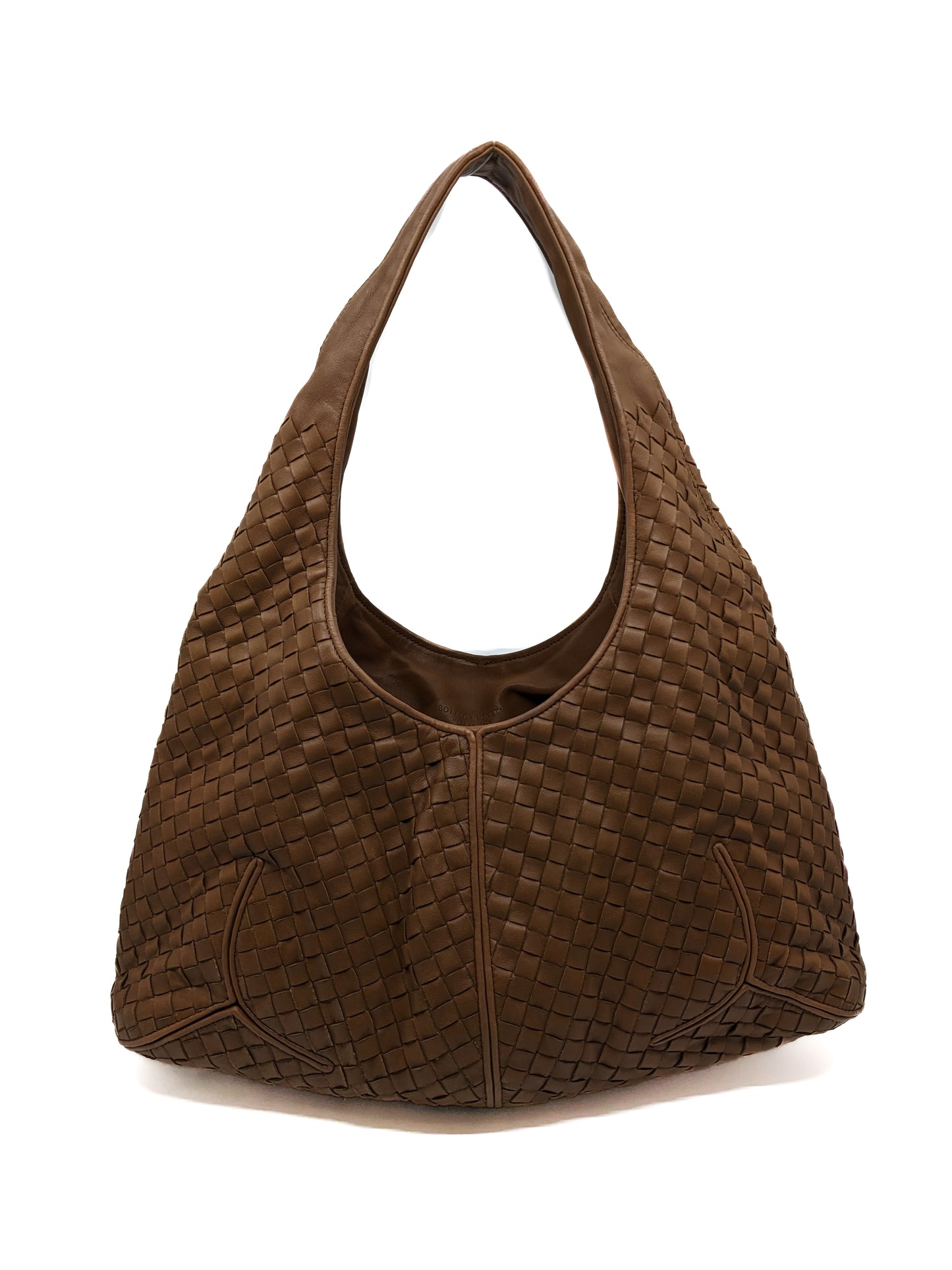 Vintage Bottega Veneta Intrecciato Malmo Ball Hobo in Beige