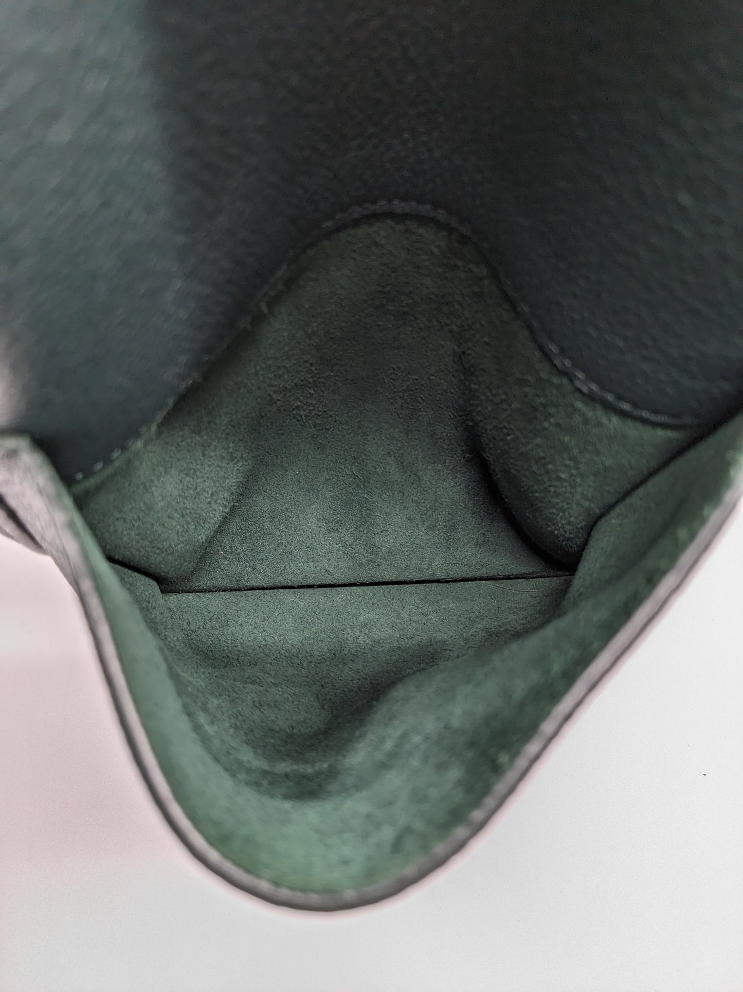 Celine Seau Sangle Tote in Dark Green