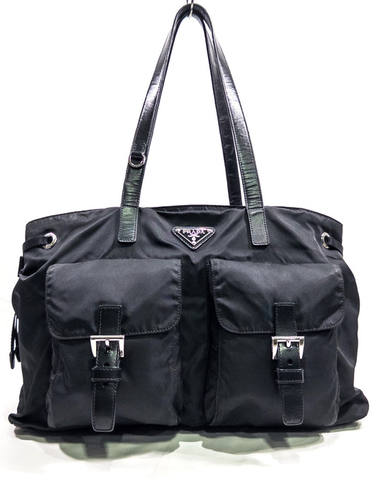 Prada Black Nylon Tote