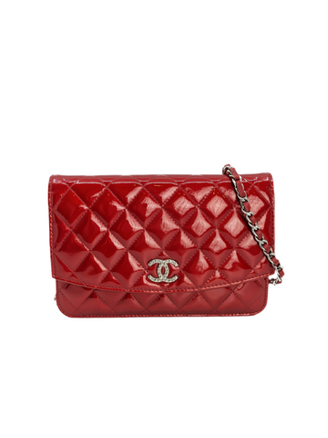 Chanel WOC Patent Red