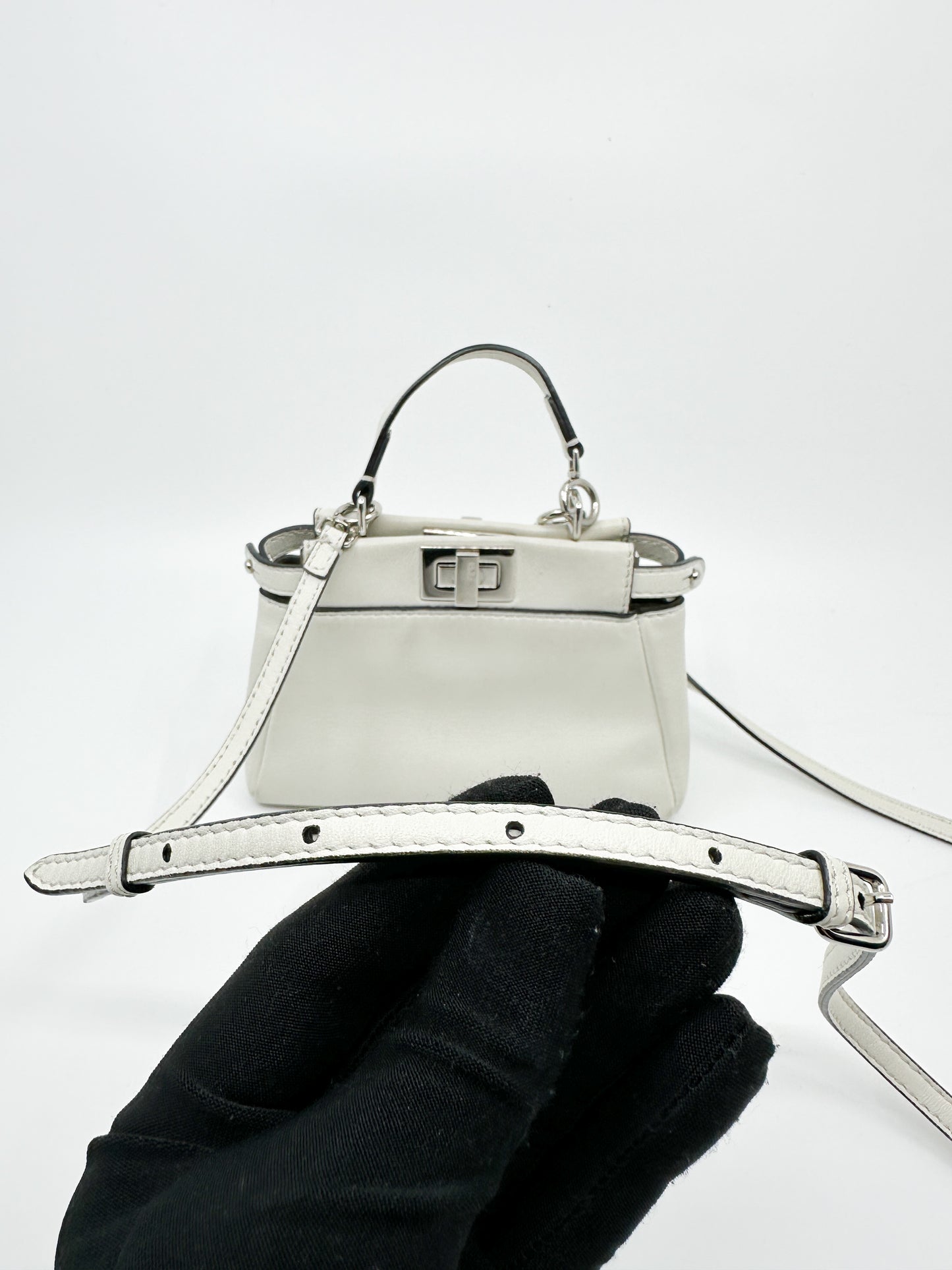 Fendi Micro Peekaboo in Off White