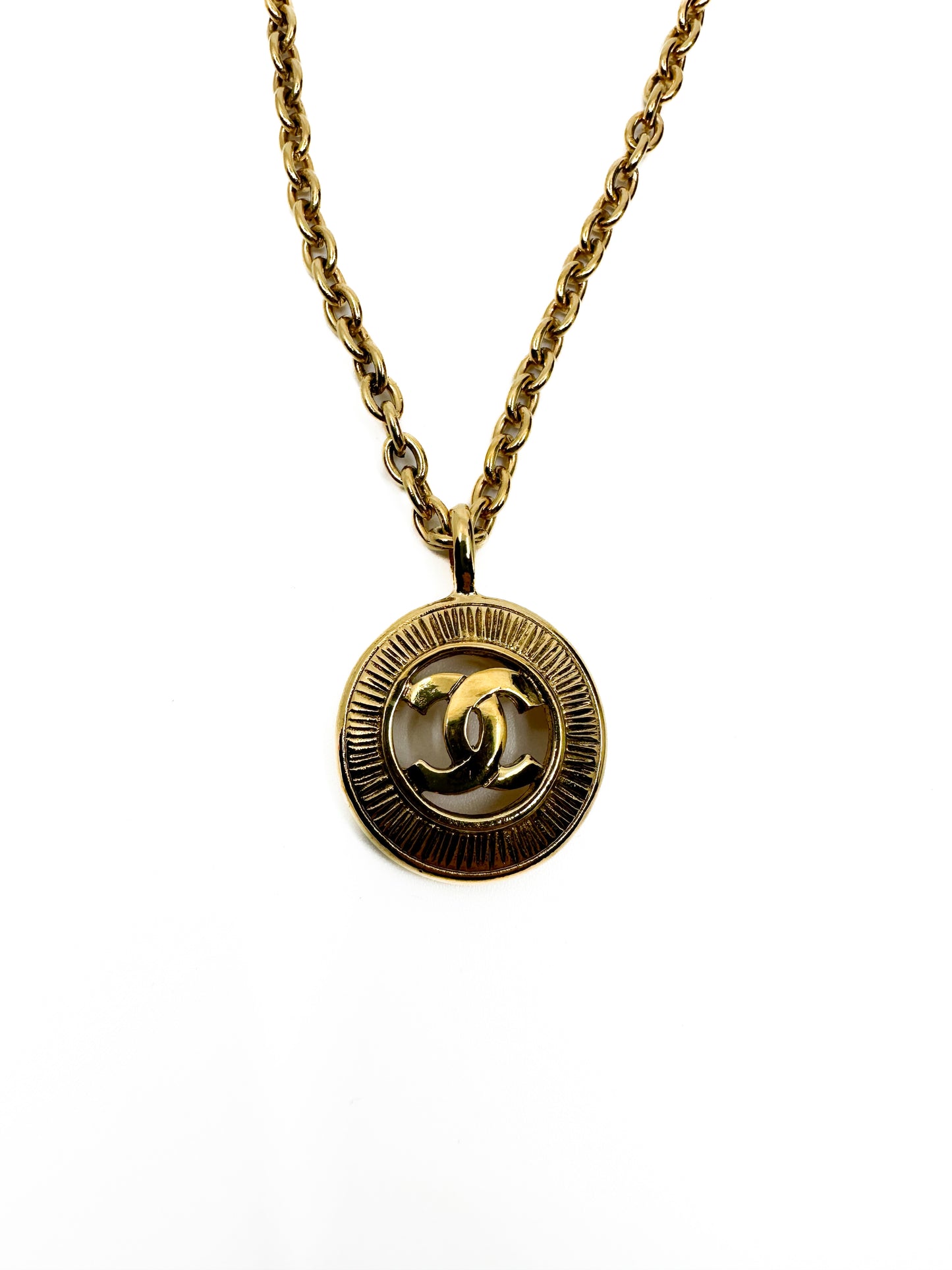 Chanel Vintage Classic Round Coco Necklace