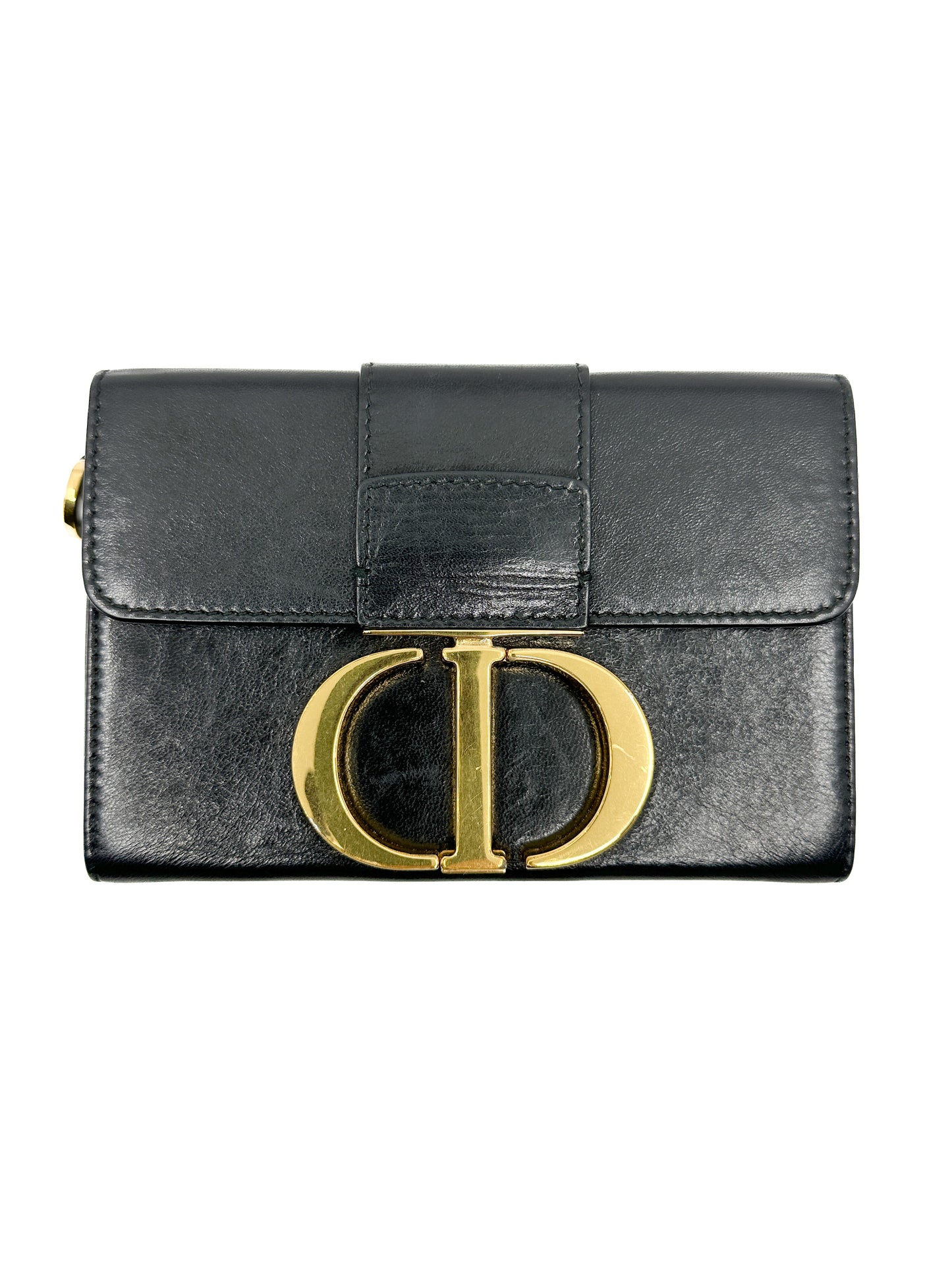 Christian Dior Black Calfskin Leather 30 Montaigne Box Bag