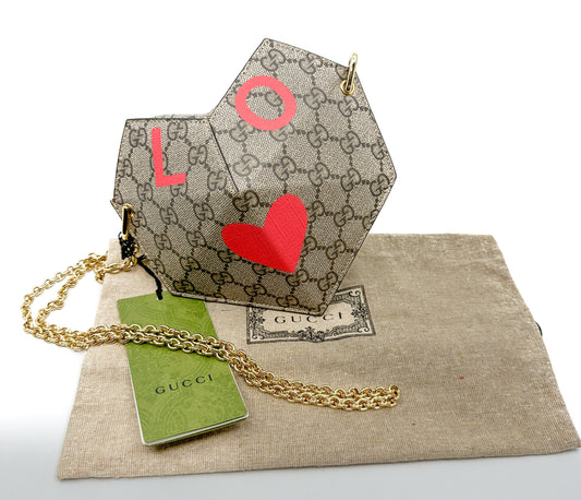 Limited Gucci Supreme Valentine's Day Heart Bag