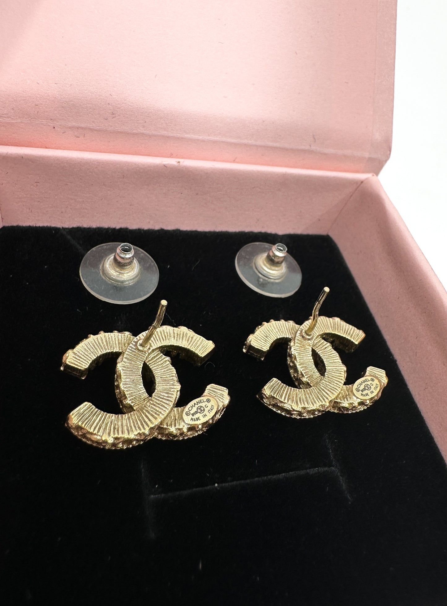 Chanel Coco Mark Enamel Earrings