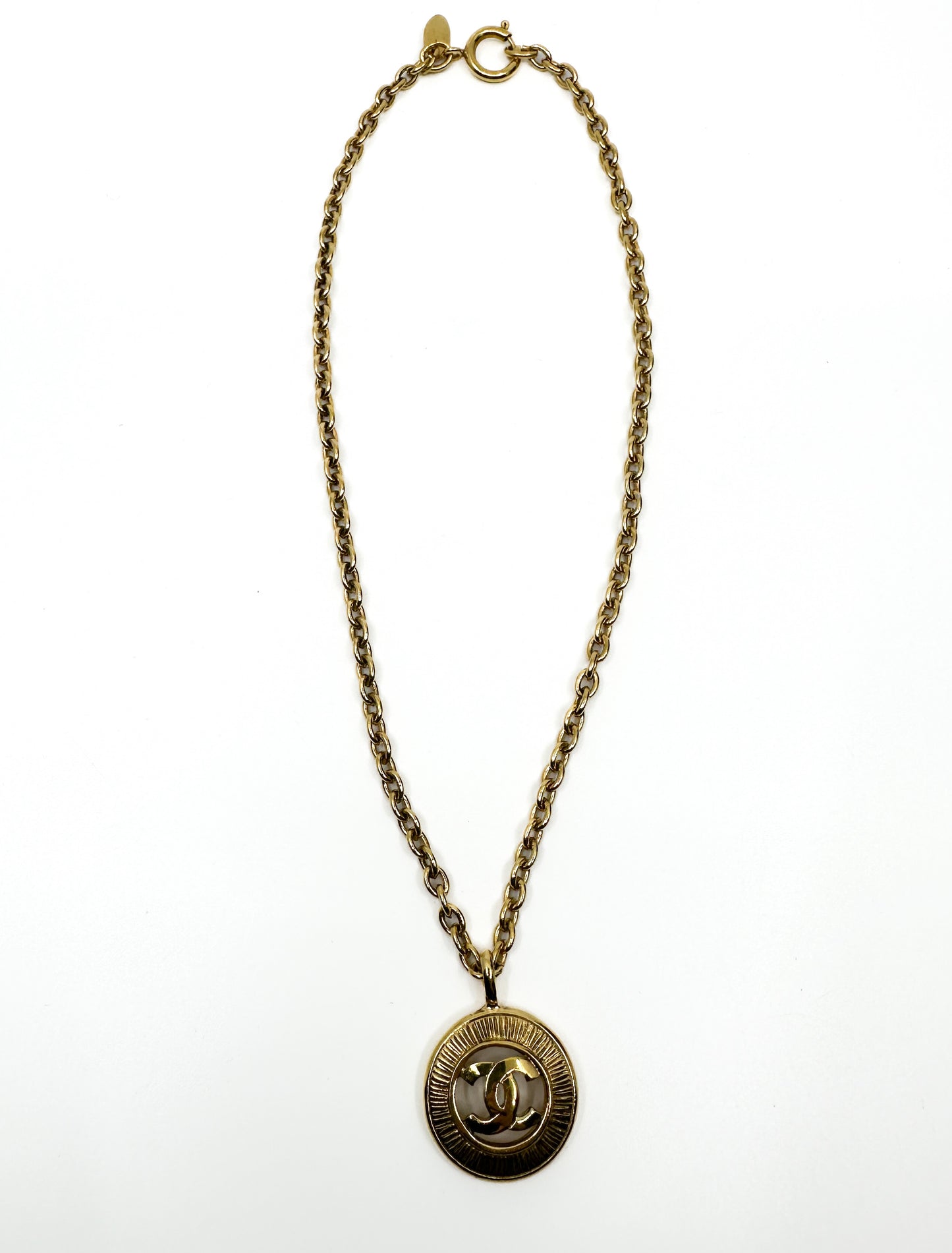 Chanel Vintage Classic Round Coco Necklace