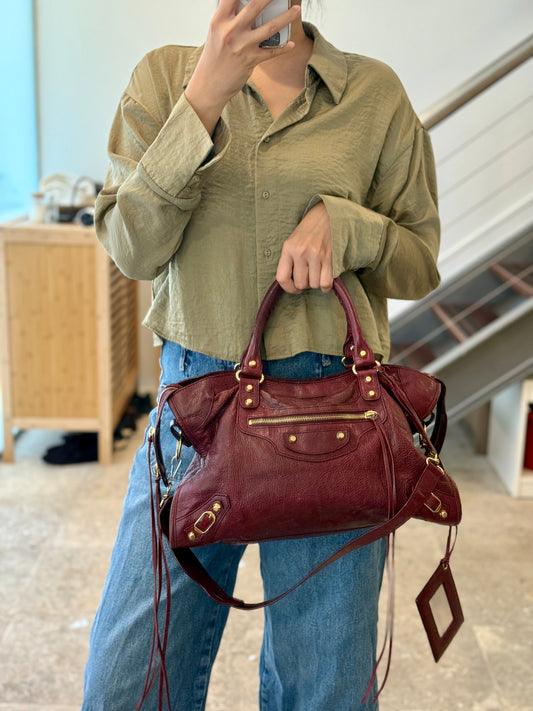 Balenciaga Medium City Red