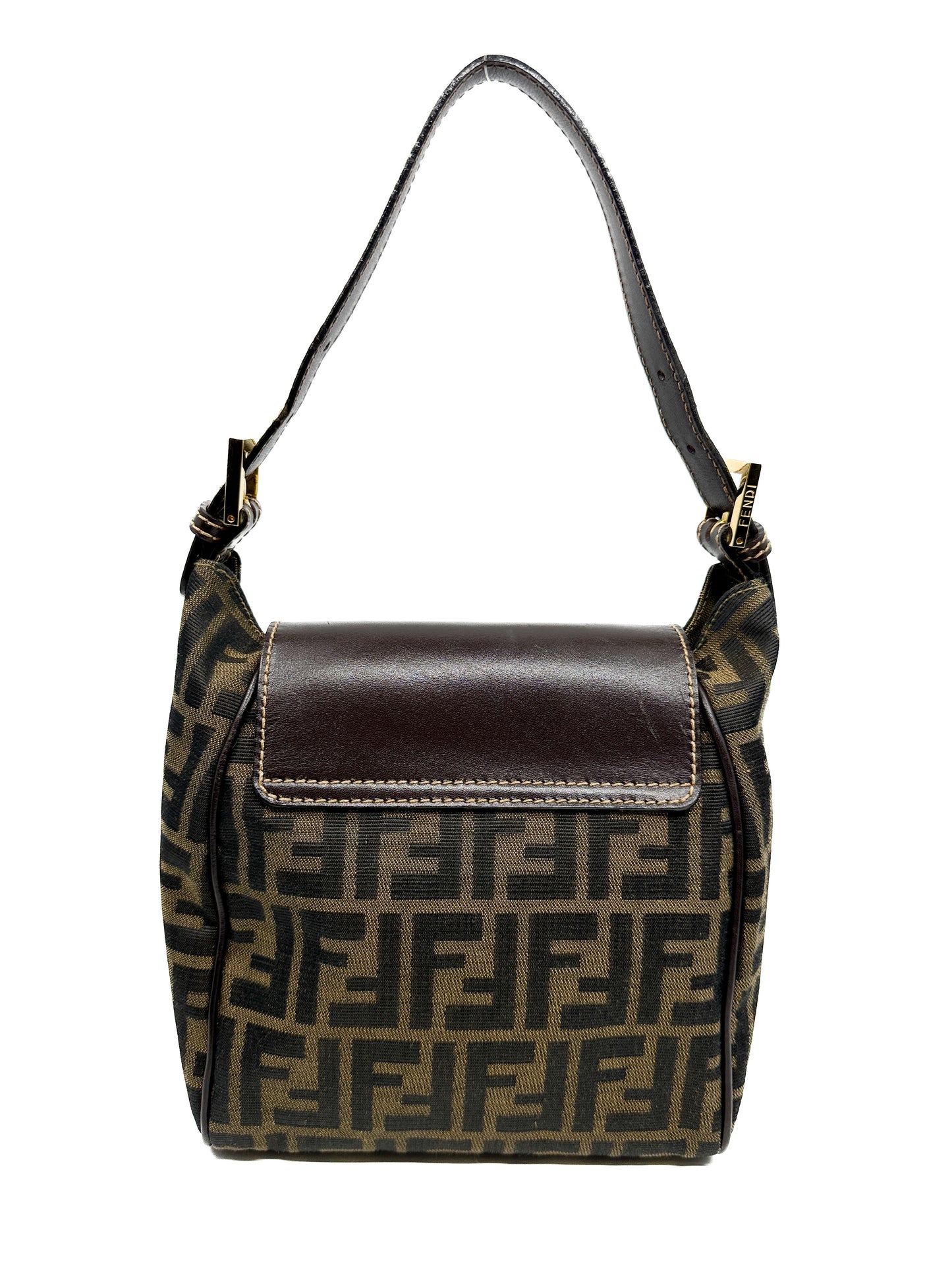 Rare Vintage Fendi Zucca Mini Hobo Shoulder Bag