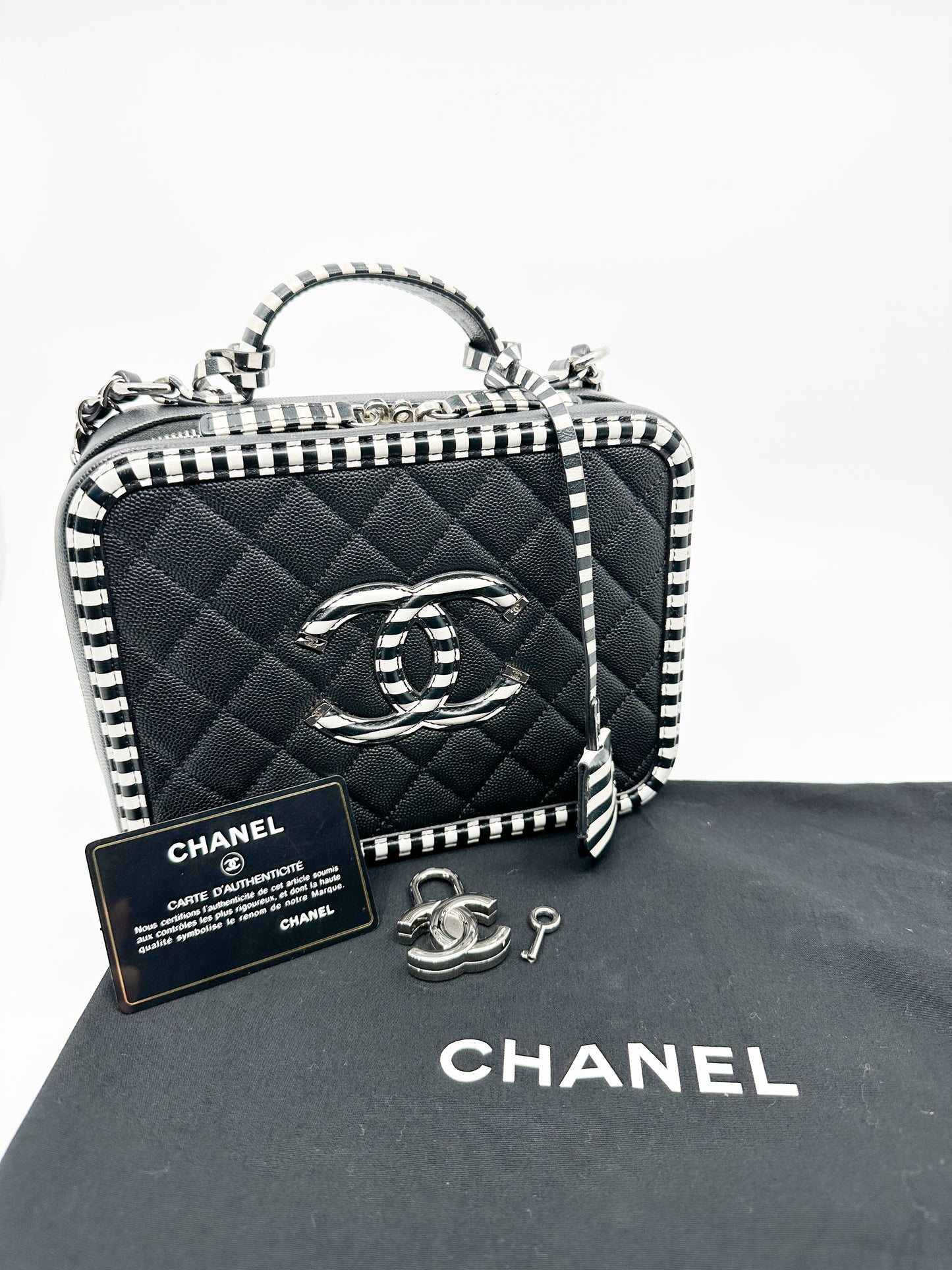 Rare Limited Chanel Filigree Vanity Case Cruise 2019