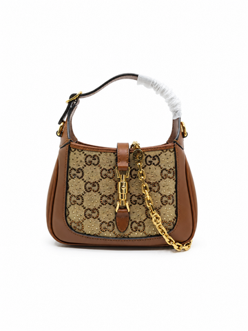 Brand New Full Box Gucci Mini Jackie 1961 Crystal Handbag I039