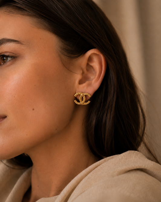 Chanel Vintage Clip-on Coco Mark Earrings